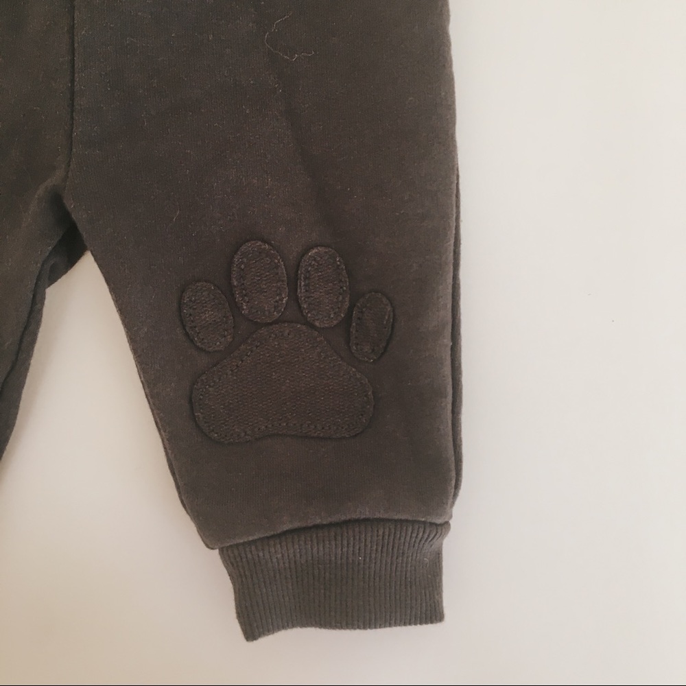 Paw Print Knee Patch Pants